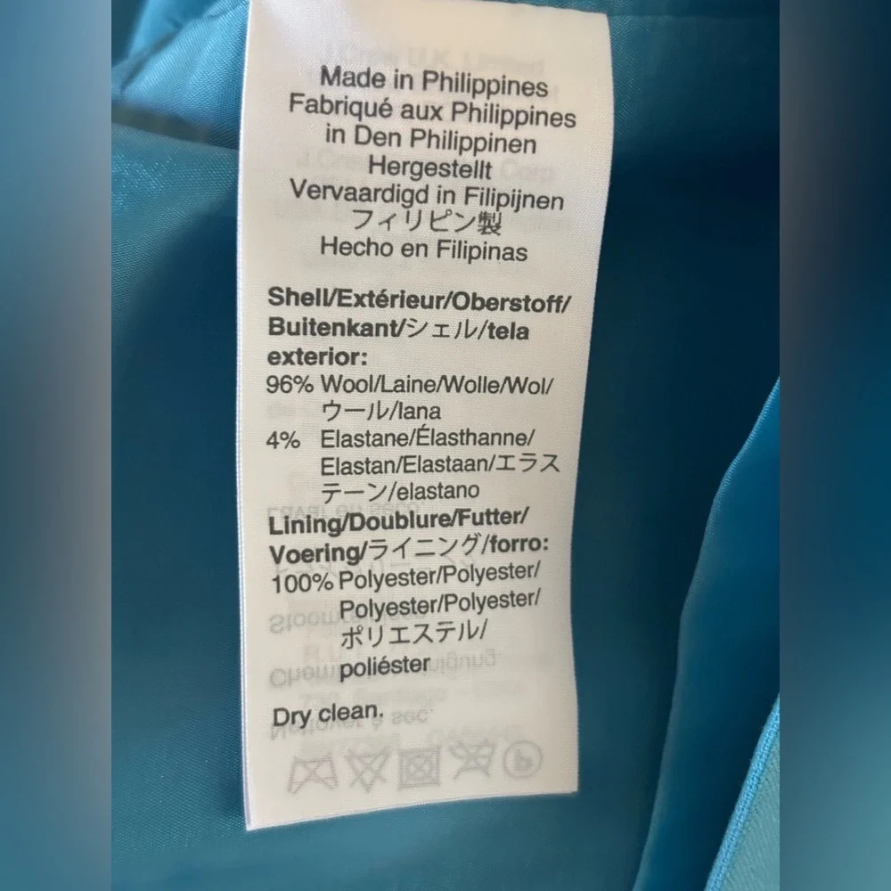 J Crew Tollengo Wool Resume Dress Monaco Blue - Picture 6 of 7